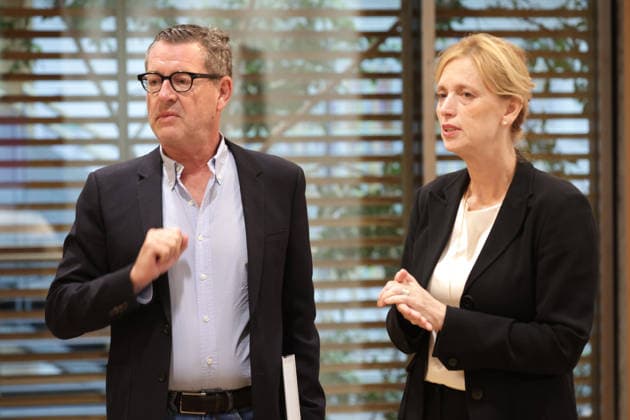 Kai Diekmann, Chairman of the Friends of Yad Vashem e.V., Karin Prien, Federal Minister of Education, Family, Senior Citizens, Women, and Youth, book presentation of *Nach so viel Schmerz und Pein* (After So Much Pain and Suffering), Berlin, September 14, 2026