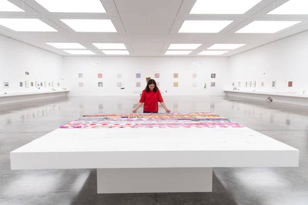 Gabriel Orozco s Chronotopic Exhibition Photocall at White Cube Bermondsey, London, UK Staff members view various artworks by Gabriel Orozco at a photocall for artist Gabriel Orozco s solo exhibition Chronotopic at White Cube Bermondsey, London, England, UK on Monday 14 September, 2026., Credit:Justin Ng Avalon UK, England, London, White Cube Bermondsey Copyright: xJustinxNgx xAvalonx 1134492461