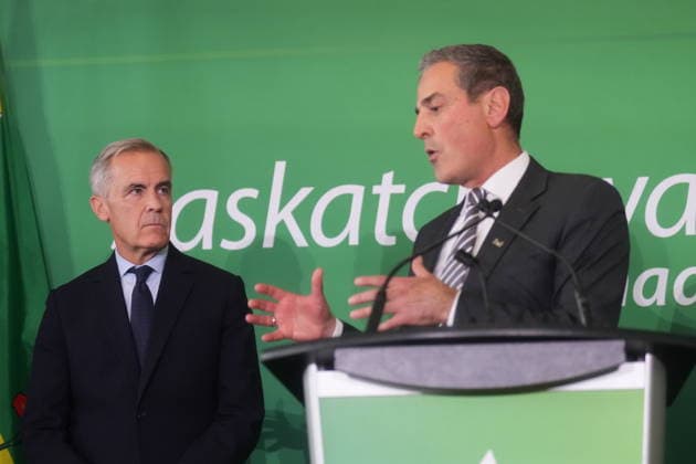 September 14, 2026, Toronto, On, Canada: Bell Canada CEO Mirko Bibic speaks at Canada s national investment summit as Prime Minister Mark Carney, left, looks on, in Toronto, on Monday, Sept. 14, 2026. Toronto Canada - ZUMAc35_ 20260914_zaf_c35_064 Copyright: xNathanxDenettex