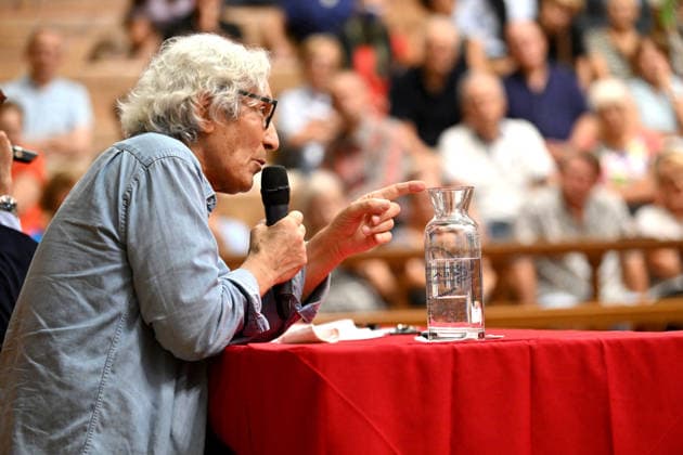 Boualem Sansal, the Franco-Algerian writer, spoke at a conference at the Mediterranean University Center (CUM) in Nice, on September 16, 2026. The conference was moderated by Vincent Hervouët, a journalist for Europe 1 and co-founder of France Info and LCI, before a packed auditorium. Bruno Bebert Bestimage Boualem Sansal, the Franco-Algerian writer, participated in a conference at the Mediterranean University Center (CUM) in Nice on September 16, 2026. The conference was moderated by Vincent Hervouët, a journalist for Europe 1 and co-creator of France Info and LCI, in front of a packed amphitheater. Nice, France Copyright: xBrunoxBebertx xBestimagexBrunoxBebertx xBestimagex