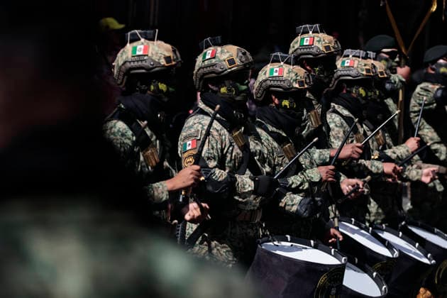 September 16, 2026, Mexico City, Cdmx, Mexico: As part of the celebration of the 216th of the Cry of Independence in Mexico, the Military Civic Parade of the Country s Armed Forces was held: thousands of elements of the Ministry of National Defense (DEFENSA), Ministry of the Navy (SEMAR), National Guard (GN), Mexican Air Force (FAM), with their different divisions such as Special Forces, Paratroopers, Cavalry, Tactical Vehicles, rescuers, among others, filled the streets surrounding the Zo³calo of the city before starting to enlist with their battalions, coordinate, use their wardrobes, arrange and keep the horses calm, train vehicles and rehearse before marching in front of President Claudia Sheimbaum, who is the Supreme Commander of the - ZUMAp204 20260916_zip_p204_026 Copyright: xJosuexPerezx