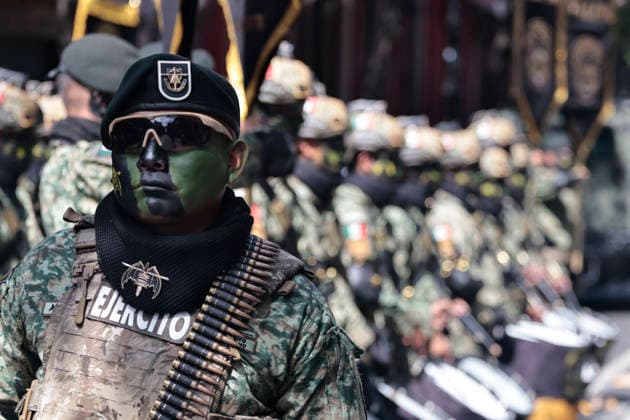 September 16, 2026, Mexico City, Cdmx, Mexico: As part of the celebration of the 216th of the Cry of Independence in Mexico, the Military Civic Parade of the Country s Armed Forces was held: thousands of elements of the Ministry of National Defense (DEFENSA), Ministry of the Navy (SEMAR), National Guard (GN), Mexican Air Force (FAM), with their different divisions such as Special Forces, Paratroopers, Cavalry, Tactical Vehicles, rescuers, among others, filled the streets surrounding the Zo³calo of the city before starting to enlist with their battalions, coordinate, use their wardrobes, arrange and keep the horses calm, train vehicles and rehearse before marching in front of President Claudia Sheimbaum, who is the Supreme Commander of the - ZUMAp204 20260916_zip_p204_028 Copyright: xJosuexPerezx