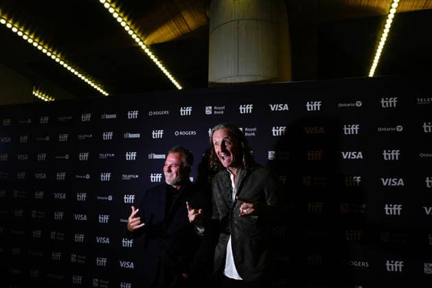September 16, 2026, Toronto, On, CAN: Scot McFadyen, left, and Sam Dunn arrive on the red carpet to promote the film Neil Peart: No one s Disciple at the Toronto International Film Festival, in Toronto, on Wednesday, Sept.16, 2026. Toronto CAN - ZUMAc35_ 20260916_zaf_c35_235 Copyright: xChrisxYoungx