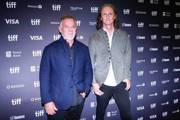 September 16, 2026, Toronto, On, CAN: Scot McFadyen, left, and Sam Dunn arrive on the red carpet to promote the film Neil Peart: No one s Disciple at the Toronto International Film Festival, in Toronto, on Wednesday, Sept.16, 2026. Toronto CAN - ZUMAc35_ 20260916_zaf_c35_241 Copyright: xChrisxYoungx