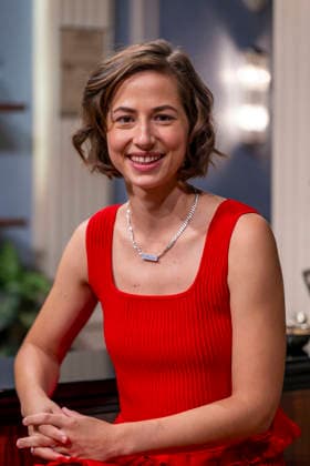 September 16, 2026, ARD telenovela *STURM DER LIEBE*, photo shoot for Season 23 on the film set in Munich, at Bavaria Film in Geiselgasteig, in the studio set of the fictional Hotel Fürstenhof. The new season premieres on November 4, 2026. Actress Pippa Fee Rupperti, who plays Emilia Jakobi, on the set of the series on September 16, 2026, ARD series *Sturm de