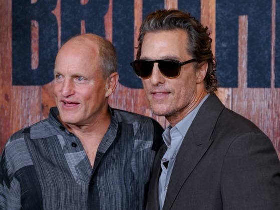 September 17, 2026, Westwood, California, USA: American actor WOODY HARRELSON, 65, and American actor MATTHEW, MCCONAUGHEY, 56, wearing Prada, attend Apple TVâ€⠢s â€oeBrothers†Premiere. Westwood USA - ZUMAb173 20260917_aap_b173_026 Copyright: xBillyxBennightx