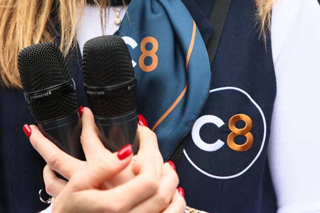 A woman holds two microphones during a news conference at the Carpathian 8 Summit in Ivano-Frankivsk region, Ukraine, September 18, 2026. On this day, President of Ukraine Volodymyr Zelenskyy announced the launch of a new format - the Carpathian Eight (C8) - comprising Austria, the Czech Republic, Hungary, Poland, Romania, Serbia, Slovakia, and Ukraine. (Photo by Yurii Rylchuk Ukrinform) Carpathian 8 Summit in western Ukraine Copyright: xYuriixRylchukx
