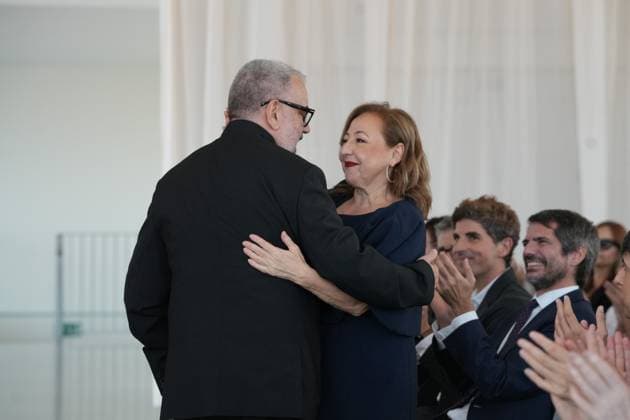 Carmen Machi, 2026 National Film Award Winner Director Félix Sabroso and actress Carmen Machi during the ceremony to present the National Film Award to Carmen Machi, on September 19, 2026, in San Sebastián, Guipúzcoa, Basque Country, Spain. The National Film Award, presented as part of the San Sebastián Film Festival, recognizes the most outstanding contribution to Spanish cinema, preferably demonstrated through a work made public or professional work carried out during the year 2025, or, in duly justified exceptional cases, it is awarded in recognition of a professional career. SEPTEMBER 19, 2026 San Sebastián, Guipúzcoa, Basque Country, Spain Copyright: xUnanuex 7785441