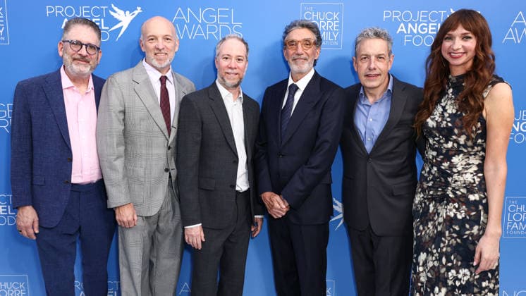 Project Angel Food s Angel Awards 2026 HOLLYWOOD, LOS ANGELES, CALIFORNIA, USA - SEPTEMBER 26: Bill Prady, Zak Penn, Kevin Sussman, Chuck Lorre, John Ross Bowie and Lauren Lapkus arrive at Project Angel Food s Angel Awards 2026 held at The Chuck Lorre Family Foundation Campus at Project Angel Food on September 26, 2026 in Hollywood, Los Angeles, California, United States. Hollywood The Chuck Lorre Family Foundation Campus at Project Angel Food California United States Copyright: xXavierxCollin ImagexPressxAgencyx