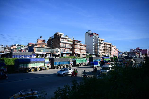 September 27, 2026, Kathmandu, Bagmati, Nepal: Transportation vehicles remain stranded along the Ring Road at Kalanki, a major gateway from Kathmandu toward Naubise and Naagdhunga, in Kathmandu, Nepal, on September 27, 2026, as the Prithvi Highway and other major road routes connecting Kathmandu with different parts of the country remain disrupted by landslides and flooding following several days of continuous heavy rainfall. Persistent rain since September 24 has triggered landslides, road erosion and flooding at multiple locations, repeatedly blocking sections of the Prithvi Highway and leaving hundreds of vehicles and passengers stranded...The prolonged disruption has caused significant difficulties for long-distance drivers and passenge - ZUMAs330 20260927_zsp_s330_004 Copyright: xSafalxPrakashxShresthax