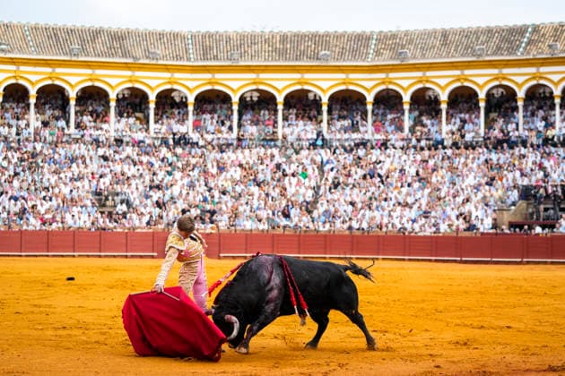 Fourth Regular Bullfight of the San Miguel Fair in Seville: Borja Jiménez during the fourth regular bullfight of the San Miguel Fair at the Real Maestranza de Caballería On September 27, 2026, in Seville, Andalusia, Spain Morante de la Puebla, Daniel Luque, and Borja Jiménez fought bulls from the Garcigrande ranch during the fourth subscription bullfight of the San Miguel Fair, September 27, 2026, in Seville, Andalusia, Spain Copyright: xJoaquinxCorcherox 7804669
