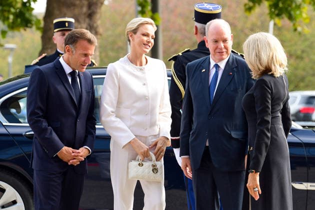 President Emmanuel Macron and his wife, First Lady Brigitte Macron, welcome Prince Albert II of Monaco and Princess Charlène of Monaco upon their arrival for the At the Roots of Europe for Peace and Unity meeting at the Robert Schuman Conference Center in Metz, France, on September 28, 2026, the final day of the Pope’s visit to France Romain Doucelin Bestimage French President Emmanuel Macron and his wife, First Lady Brigitte Macron, welcome guests upon their arrival for the At the Roots of Europe for Peace and Unity meeting at the Robert Schuman Conference Center in Metz, France, on September 28, 2026, the final day of the Pope’s visit to France Metz, France Copyright: xRomainxDoucelinx xBestimagexRomainxDoucelinx xBestimagex