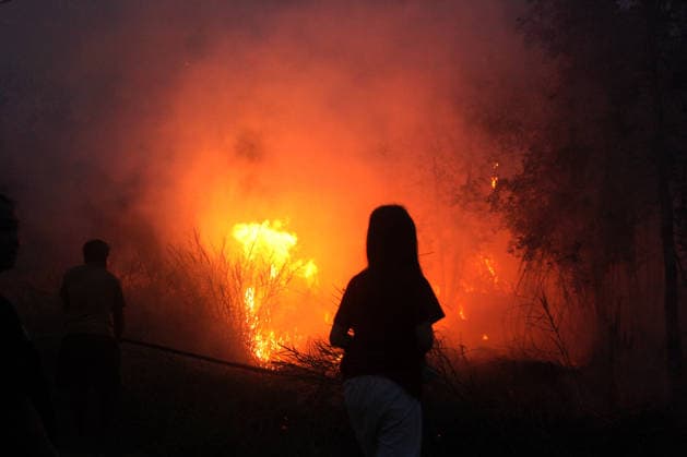 Wildfires rage Indonesia s Palembang PALEMBANG, INDONESIA - SEPTEMBER 28 : Local residents try to extinguish wildfires near they house at Sematang Borang district in Palembang, South Sumatera, Indonesia on September 28, 2026. For weeks, Indonesia has been battling fires that have burned vast swathes of forest and peat ecosystems, causing toxic haze to blanket parts of the country, Malaysia and Singapore. Some 175,000 people in Indonesia have suffered from respiratory illness since August, its health ministry said, as it continues to battle wildfires that have raged for weeks. Muhammad Fajri Anadolu Palembang Indonesia. Editorial use only. Please get in touch for any other usage. Copyright: x2026xAnadoluxMuhammadxFajrix