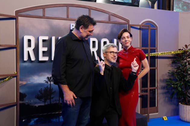 September 28, 2026, Madrid, Community Of Madrid, Spain: Spanish actor HOVIK KEUCHKERIAN (L), author JUAN GOMEZ-JURADO (C), and Spanish actress VICKY LUENGO (R) pose together on the blue carpet during the premiere of the second season of the Amazon Prime Video series Reina Roja: Loba Negra at Cine Capitol on Monday, September 28, 2026, in Madrid, Spain. Keuchkerian and Luengo star as Jon Gutierrez and Antonia Scott in the thriller series based on Gomez-Jurado s bestselling novel. Directed by Koldo Serra, this season follows the acclaimed duo as they face the Russian mafia in the Costa del Sol. The exclusive debut gathered the main cast and Spanish celebrities to celebrate the show s upcoming global release on October 2, 2026. Madrid Spain - ZUMAo127 20260928_zep_o127_053 Copyright: xHugoxOrtunox