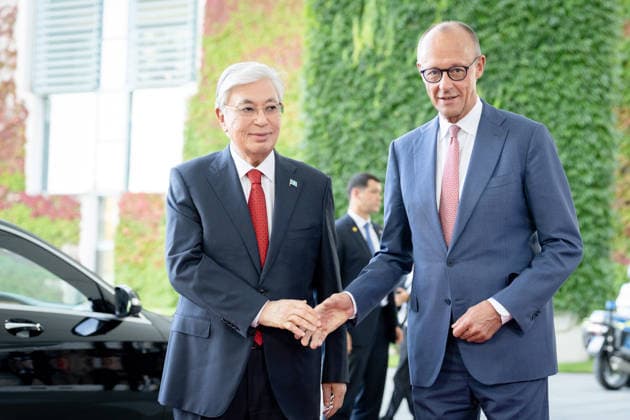 Friedrich Merz, Federal Chancellor, President of Kazakhstan, Kassym-Jomart Tokayev, Berlin, Federal Chancellery, Friedrich Merz, Federal Chancellor, President of Kazakhstan, Kassym-Jomart Tokayev, Berlin, Berlin, GER