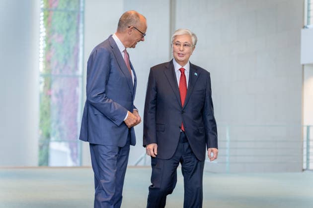Friedrich Merz, Federal Chancellor, President of Kazakhstan, Kassym-Jomart Tokayev, Berlin, Federal Chancellery, Friedrich Merz, Federal Chancellor, President of Kazakhstan, Kassym-Jomart Tokayev, Berlin, Berlin, GER