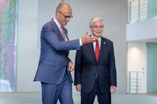 Friedrich Merz, Federal Chancellor, President of Kazakhstan, Kassym-Jomart Tokayev, Berlin, Federal Chancellery, Friedrich Merz, Federal Chancellor, President of Kazakhstan, Kassym-Jomart Tokayev, Berlin, Berlin, GER