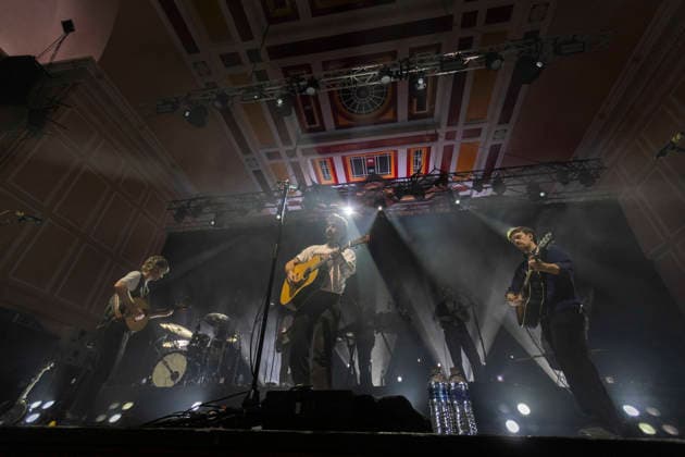 Amble, performs live, at O2 City Hall, Newcastle, UK, on 2 October 2026 Ross McNerney, Robbie Cunningham and Oisin McCaffrey of Amble, performs live, at O2 City Hall, Newcastle, UK, on 2 October 2026, Credit:David Wala Avalon Tyne and Wear, Newcastle Copyright: xDavidxWalax xAvalonx 1140177775