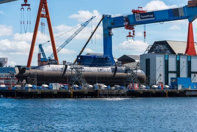 Billions-worth contract from Canada awarded to Kiel-based naval shipbuilder TKMS, archive images