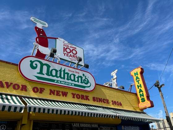 Nathan s hot dog brand sold for 450 million dollars, archive images