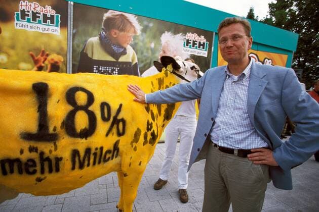IMAGO History, German parties, FDP, Project 18 percent for the 2002 Bundestag election