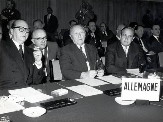 IMAGO History, 150th birthday of Konrad Adenauer, Cabinet Adenauer II 1953-1957