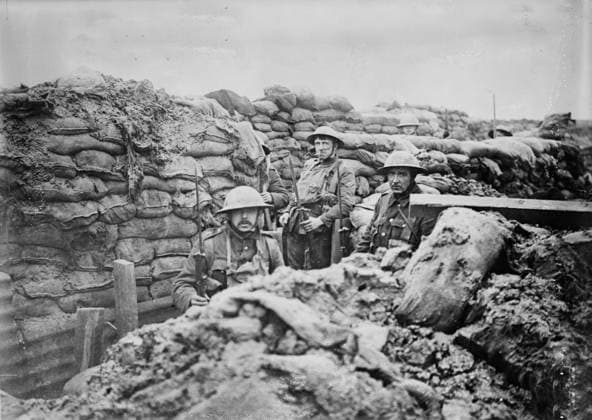 IMAGO International History, Bain News Service Archive, First World War, WWI, British troops fighting in France 1914-1918