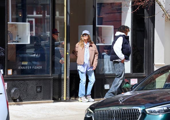 Celebrity, Heidi Klum with son Henry Samuel on the road in New York