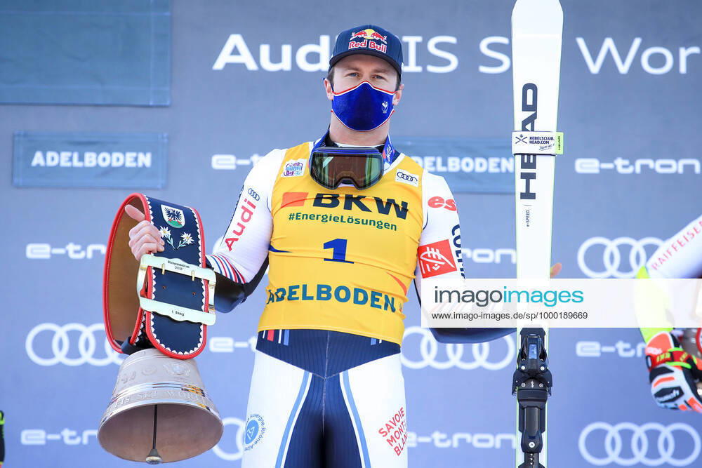 KW01 ALPINE SKIING - FIS WC Adelboden ADELBODEN,SWITZERLAND,08.JAN.21 - ALPINE SKIING - FIS World Cup, giant slalom, men, award ceremony.. Image shows Alexis Pinturault (FRA). GEPAxpictures Buehner