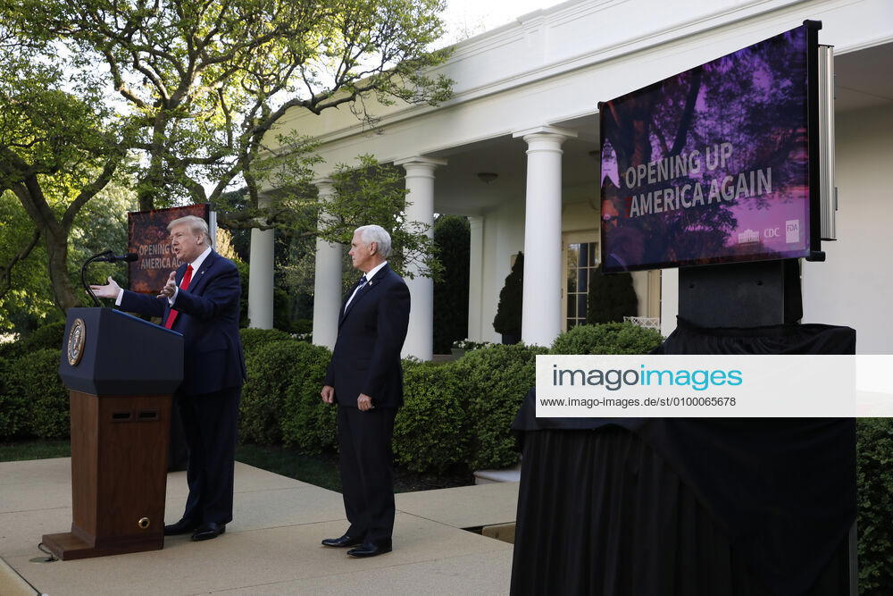 President Donald Trump delivers remarks on the COVID-19 pandemic during the Coronavirus Task Force briefing in the Rose Garden at the White House in Washington, D.C. on Monday, April 27, 2020. WAX20200427411 YURIxGRIPAS