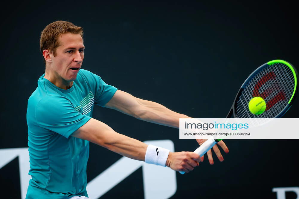 Kimmer Coppejans ATP, Tennis Herren 178) pictured in action during a tennis match between Belgian Coppejans and Czech Vesely, in the first round of the men s singles competition of the Australian Open tennis Grand Slam, Monday 08 February 2021 in Melbourne Park, Melbourne, Australia. The 2021 edition of the Australian Grand Slam has been delayed by three week because of the ongoing pandemy. PATRICKxHAMILTON x2640065x