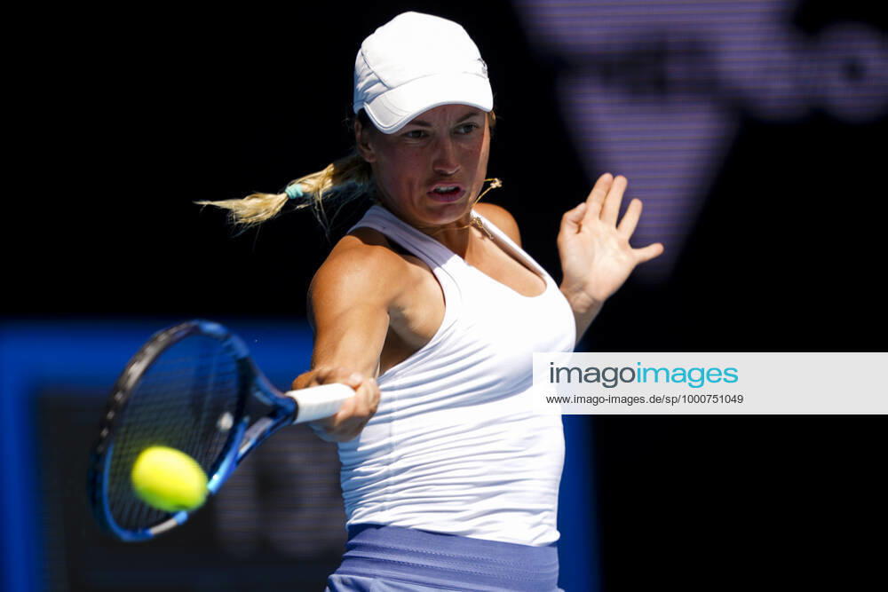 TENNIS AUSTRALIAN OPEN, Yulia Putintseva of Kazakhstan in action during her third Round Women s singles match against Elina Svitolina of Ukraine on Day 6 of the Australian Open at Melbourne Park in Melbourne, Saturday, February 13, 2021. ( NO ARCHIVING, , NO USE IN BOOKS WITHOUT CONSENT MELBOURNE VIC AUSTRALIA