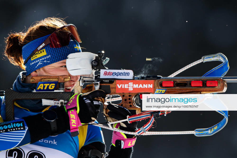 Linn Persson of Sweden at zeroing ahead of Women s 7.5 km Sprint during the IBU Biathlon World Championships on February 13, 2021 in Pokljuka Photo Joel Marklund BILDBYRAN kod JM JM0072 dam Sweden,