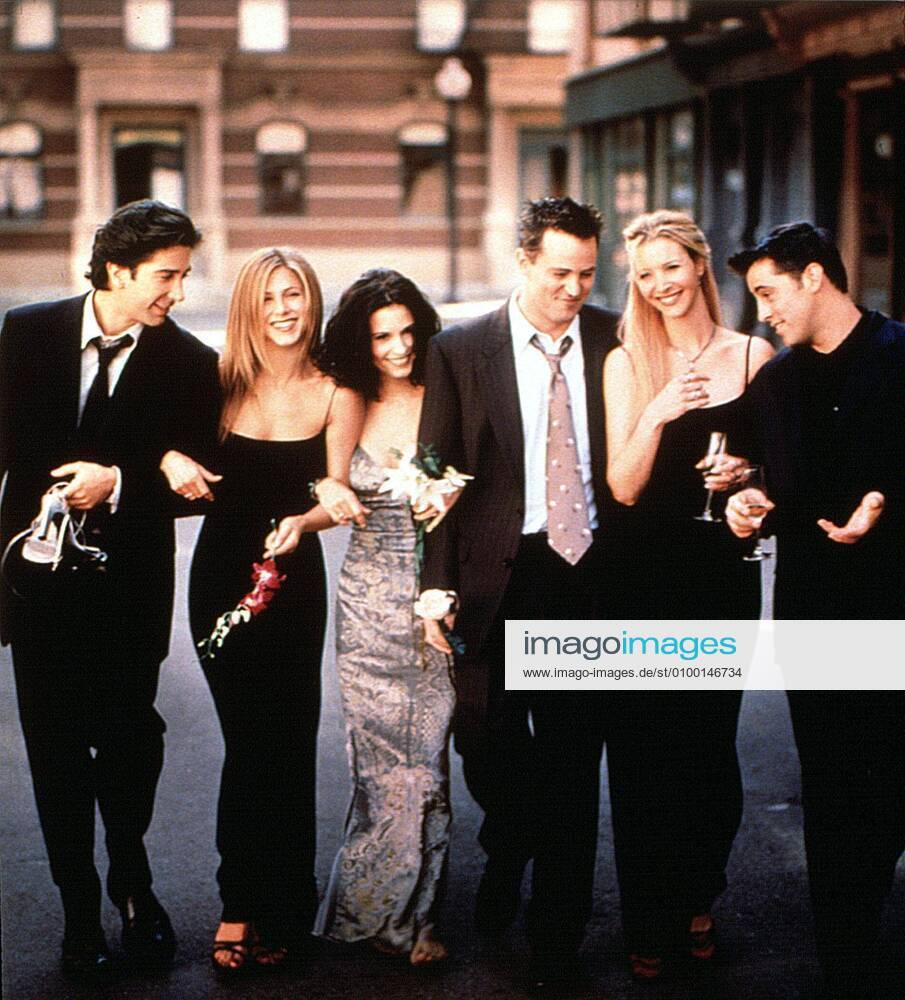 FRIENDS, David Schwimmer, Jennifer Aniston, Courteney Cox, Matthew Perry, Lisa Kudrow, Matt Le Blanc, 2001-02 season, series running 1994-current Courtesy Everett Collection !ACHTUNG AUFNAHMEDATUM GESCHÄTZT! PUBLICATIONXNOTxINxCANxCHNxFRAxITAxJPNxNORxPOLxRUSxESPxUKxUSA