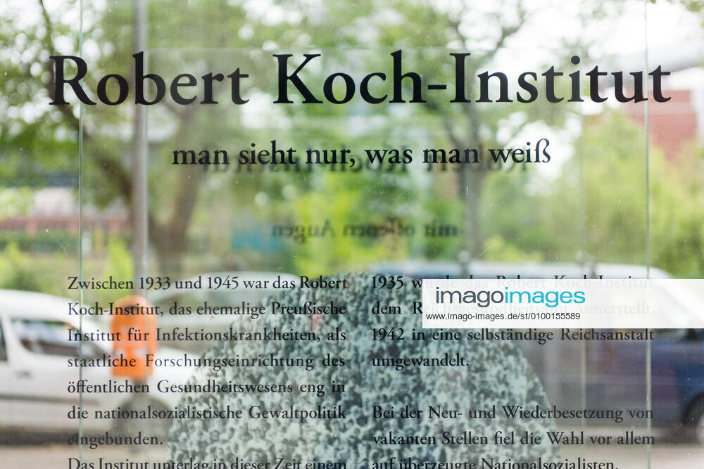 Coronavirus, Impressions from Berlin Germany, Berlin 29 04 2020 The picture shows a sign with the inscription Robert Koch Institute Berlin Berlin Germany