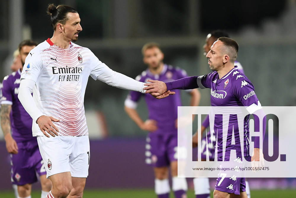 KW11 Db Firenze 21 03 2021 - campionato di calcio serie A Fiorentina-Milan foto Daniele Buffa Image nella foto: Zlatan Ibrahimovic-Franck Ribery
