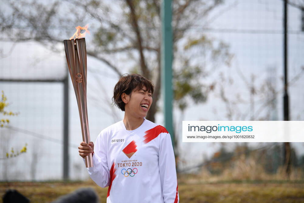 KW12 Azusa Iwashimizu participates in the Tokyo 2020 Olympic Torch Relay at Fukushima National Training Center J-Village on March 25, 2021, in Fukushima Prefecture, Japan. The Torch Relay will last 121 days and visit all of Japan s 47 prefectures. Noxthirdxpartyxsales (156731735)