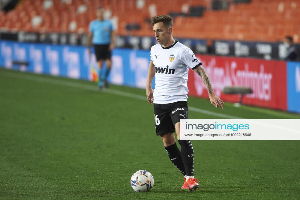 Valencia, Spain, Mestalla, FC Valencia vs Celta Vigo La Liga, Alex Blanco FC Valencia in action Photo EU Images Online in match use limited to 45 images 15 in extra time Valencia Mestalla Spain eu-images-584