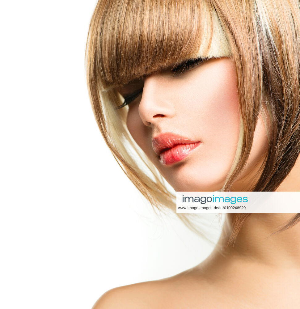 Beautiful Fashion Woman Hairstyle for Short Hair. Fringe Haircut Beautiful Fashion Woman Hairstyle for Short Hair. Fringe Haircut
