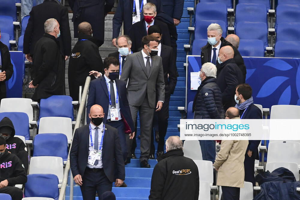 Emmanuel Macron - President de la Republique Francaise FOOTBALL : Finale de la Coupe de France - Monaco vs PSG - 19 05 2021 JBAutissier Panoramic