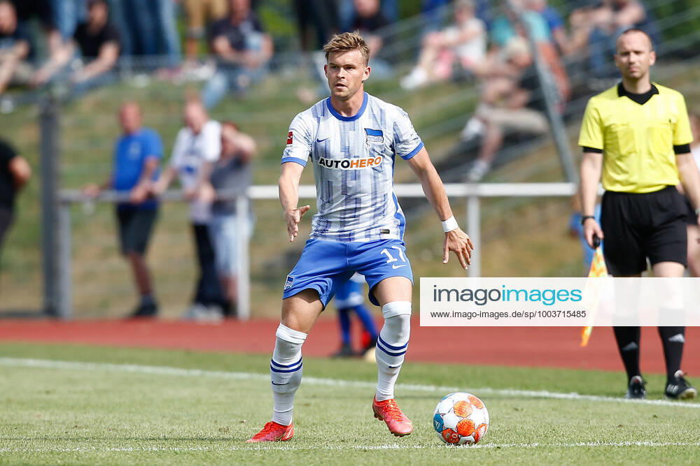 football test match, MSV Neuruppin Hertha BSC Berlin, v l Maximilian Mittelstaedt Hertha, 17 clipping, single frame, Ganzkoerper, single frame Neuruppin