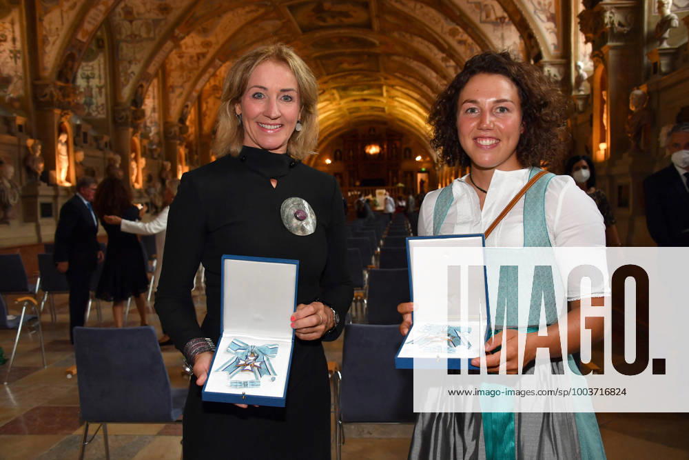Michaela Gerg and Laura Dahlmeier Award of the Bavarian Order of Merit 2021 Honour, Award Antiquarium Residenz Munich 08 July 2021