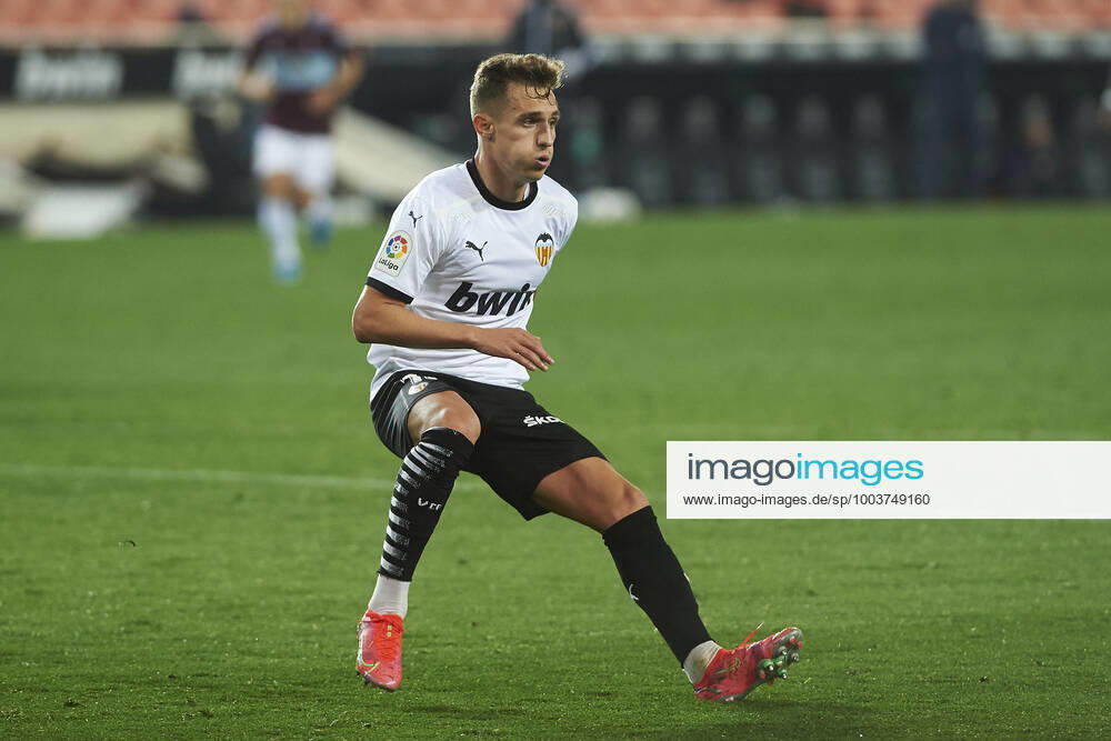 Valencia, Spain, Mestalla, Valencia FC vs Celta Vigo La Liga, Alex Blanco Valencia FC looks photo EU Images Valencia Mestalla Spain eu-images-584