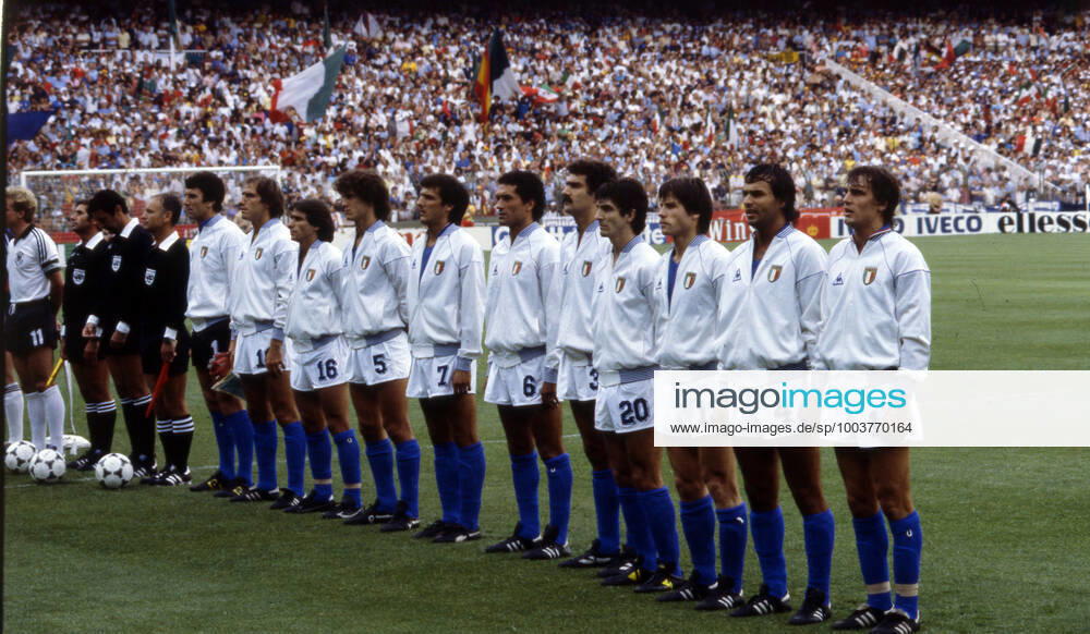 11 07 82 Italy Germany Spain, Madrid, 11 07 1982, Football, FIFA World Cup 1982 in Spain, Final, Italy FRG Germany DFB 3 1 Team Italy f l Dino Zoff, Francesco Graziani, Bruno Conti, Fulvio Collovati, Gaetano Scirea, Claudio Gentile, Giuseppe Bergomi, Paolo Rossi, Gabriele Oriali, Antonio Cabrini, Marco Tardelli