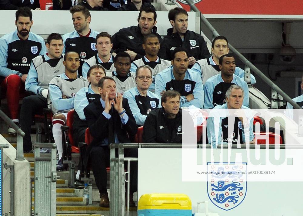 Football - International Friendly - England vs. The Netherlands Stuart Pearce - England Manager on the bench