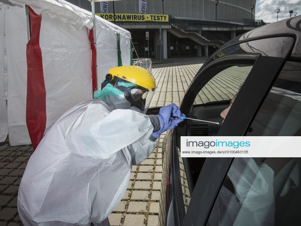 Drive & Go-Thru mobile tent for testing for the coronavirus as a part of the action Keep safe the Medics in Wroclaw Drive & Go-Thru mobile tent for testing for the coronavirus as a part of the action Keep safe the Medics provide free of charge tests for medics on May 12, 2020 in Wroclaw, Poland. There is also a possibility of making commercial tests for all those who want to get tested EN_01428357_0004