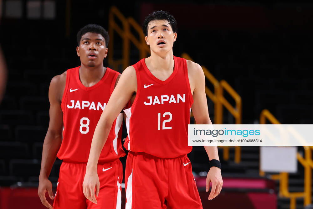 (L-R) Rui Hachimura, Yuta Watanabe (JPN), AUGUST 1, 2021 - Basketball : Men s Preliminary Round Group C match between Argentina - Japan during the Tokyo 2020 Olympic Games, Olympische Spiele, Olympia, OS at the Saitama Super Arena in Saitama, Japan. Noxthirdxpartyxsales (166093732)
