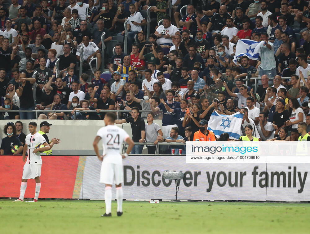 French Super Cup 2021 (Trophee Des Champions) - PSG Vs Lille Paris Saint-Germain s Moroccan defender Achraf Hakimi during the French Champions Trophy (Trophee des Champions) final football match between Paris Saint-Germain (PSG) and Lille (LOSC) at the Bloomfield Stadium in Tel Aviv, Israel, on August 1, 2021 Tel Aviv Israel jebarah-notitle210801_npF2C