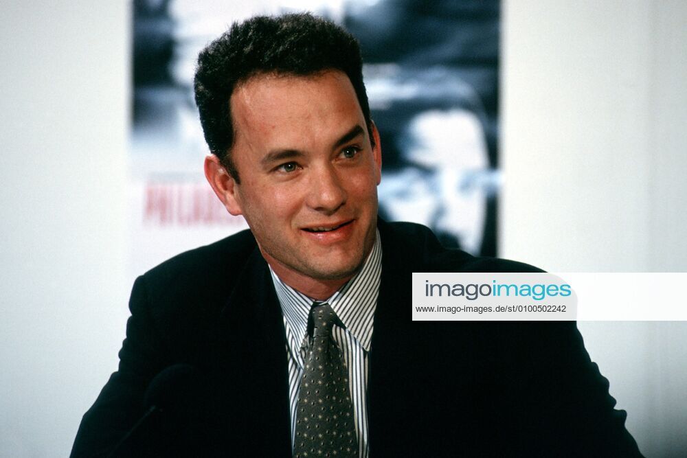 20 Portrait Tom Hanks, actor, at the press conference for the film Philadelphia at International Berlin Film Festival 1994, cinema actor, movie actor, movie star, Hollywood star, award-winning, Oscar winner, film, cinema, ONLY EDITORY USE Berlin Germany, Germany