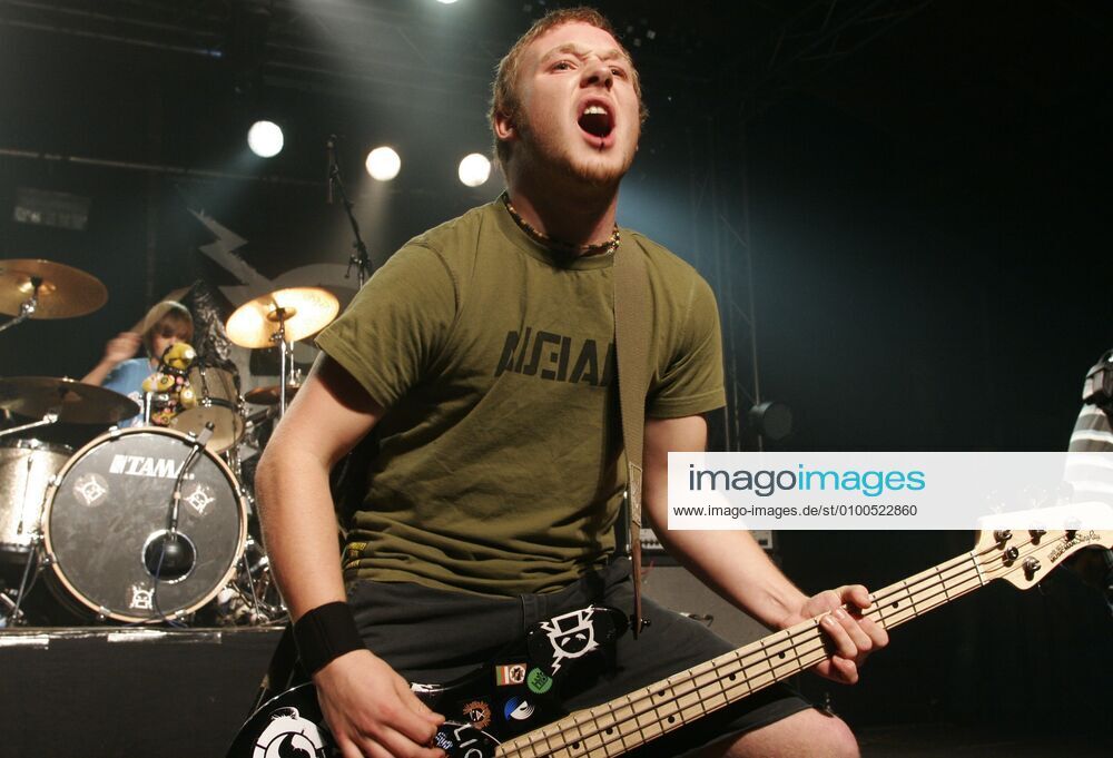 48 Concert Killerpilze, bassist Schlagi, at Berlin Postbahnhof, from l drummer Fabi and bassist Schlagi, rock, pop, music, Berlin Germany, Germany